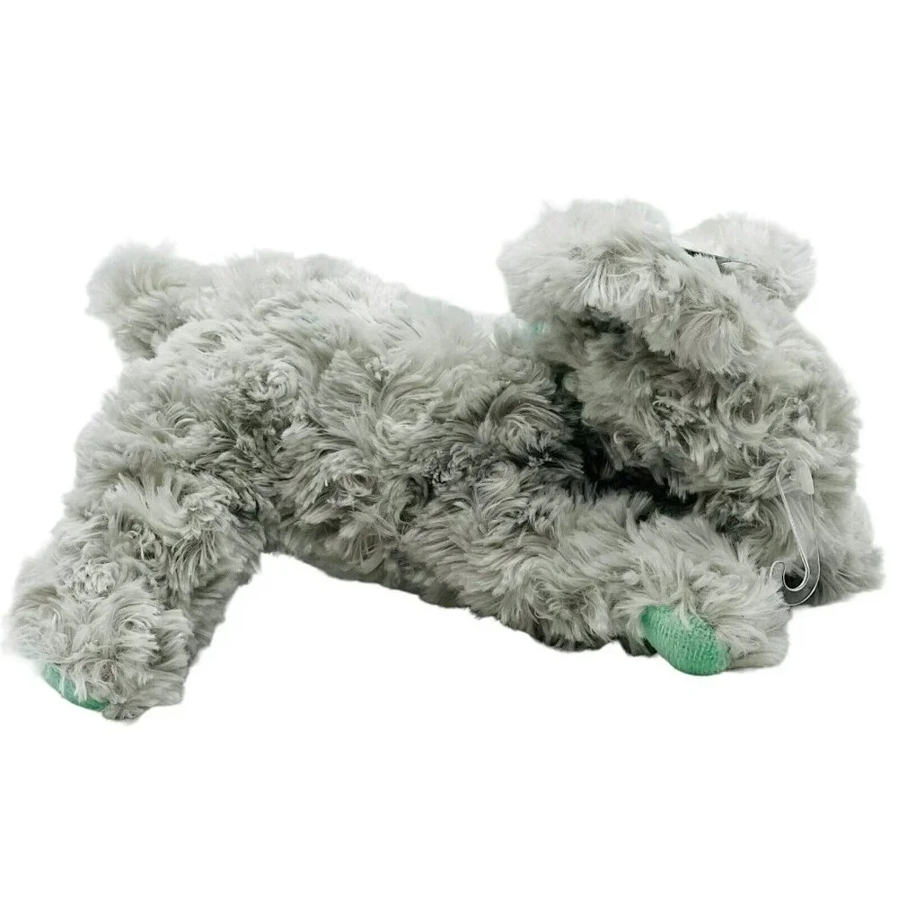 Garanimals Elephant Plush Gray Mint Green Ears Bow‎ Swirl Fur Sewn Eyes with Tag